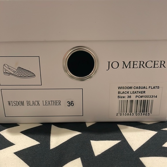 Wisdom black leather flats by Jo Mercer - Picture 4 of 6
